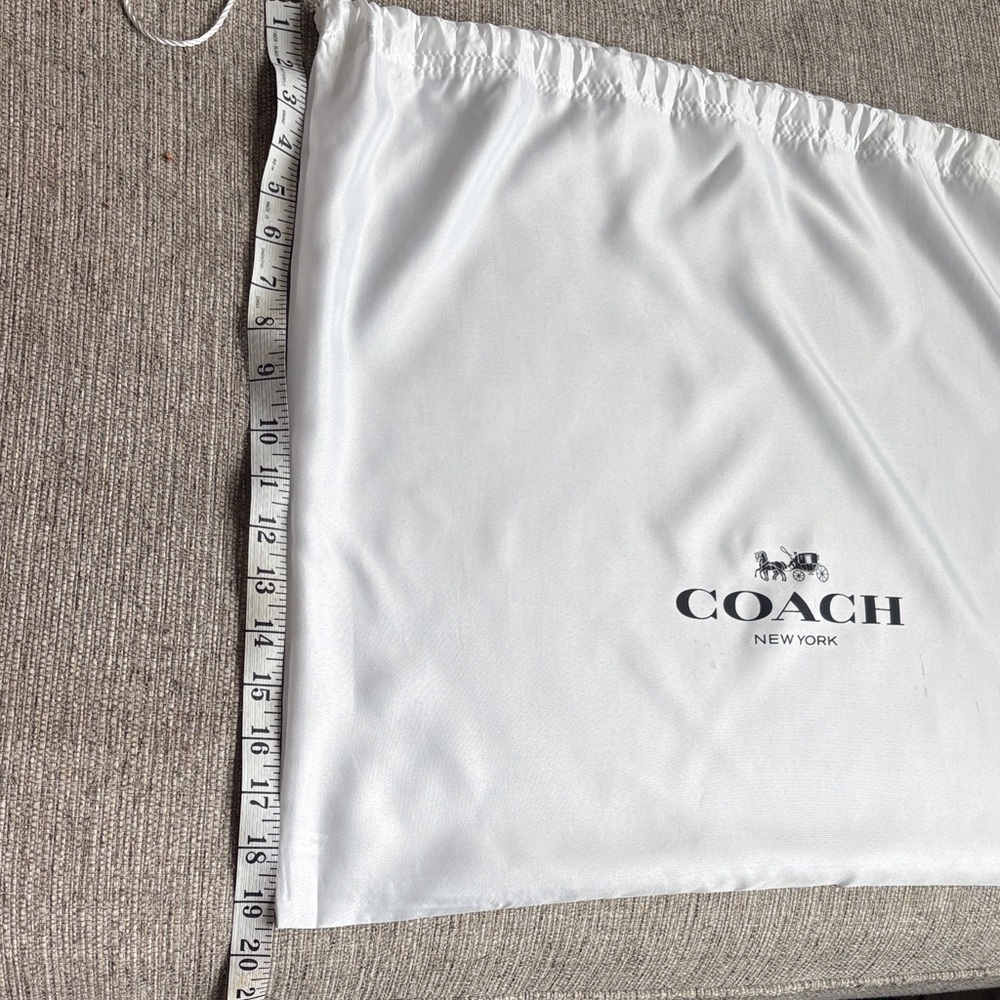Coach White Drawstring Logo Dust Sack - Picture 6 of 7